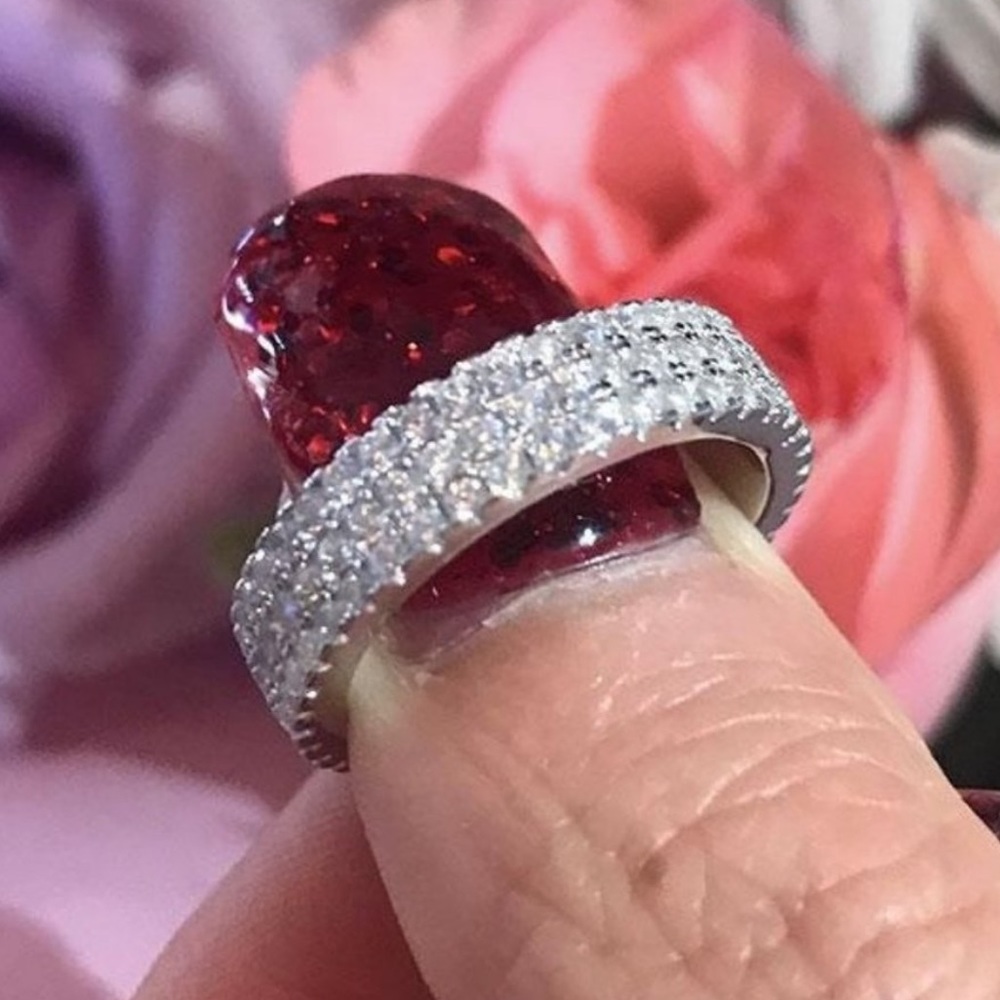 NEW 925 Silver Diamond Triple Full Eternity Ring - Picture 2 of 7
